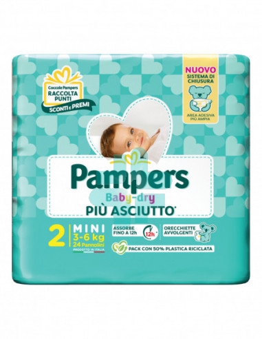 Pampers Babydry Downcount Mini 24pz