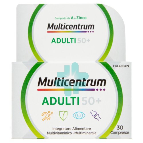 Multicentrum Linea Vitamine Minerali Adulti 50+ Integratore 50+Anni 30 Compresse