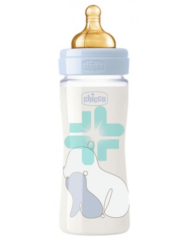 Chicco Biberon Original 240ml Vetro 1 Foro Boy Con Tettarella In Caucciu'