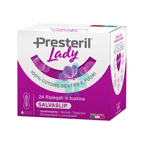 Lady Presteril Proteggi Slip Ripiegati Biodegradabili 24 Pezzi