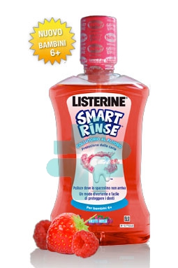 Listerine Linea Igiene Orale Collutorio Bambini Smart Rinse Frutti Rossi 500 ml