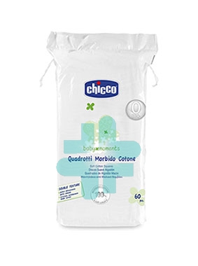 Chicco Linea Baby Moments Cura del Bambino 60 Quadrotti Morbido Cottone