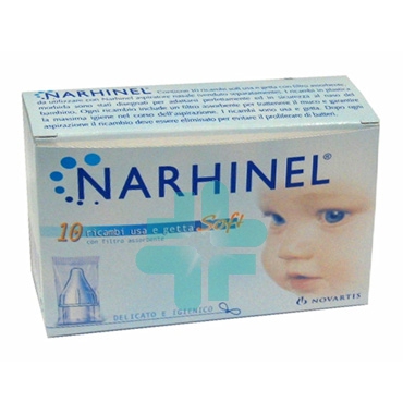 Narhinel Linea Pulizia Salute del Naso 10 Ricambi Soft per Aspiratore Nasale