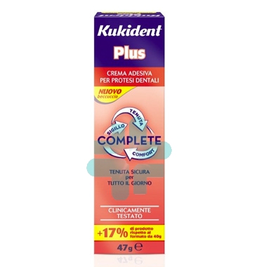 Kukident Linea Protesi Dentali Plus Complete Crema Adesiva Protettiva 47 g
