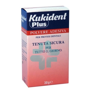 Kukident Linea Protesi Dentali Plus Tenuta Sicura Polvere Adesiva 30 g