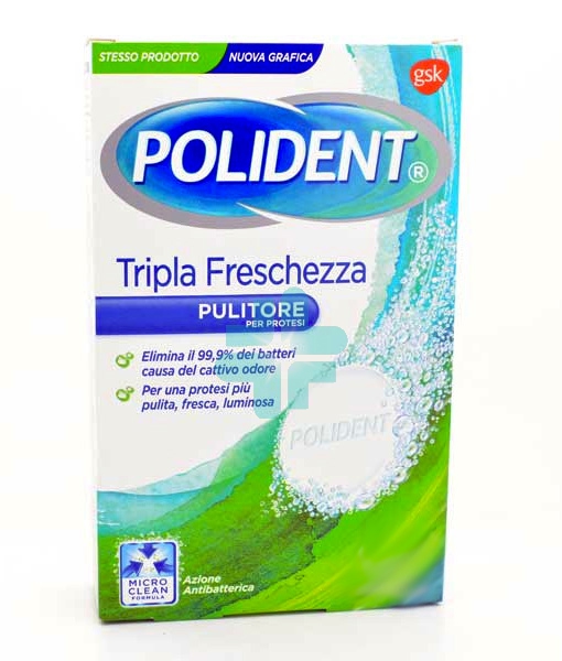 Polident Linea Protesi Dentali Tripla Freschezza 66 Compresse Effervescenti