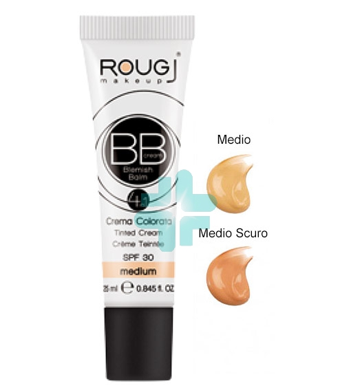 Rougj Linea Make-up BB Cream 4 in 1 Colorante Protettiva Colore Medio Scuro 25ml