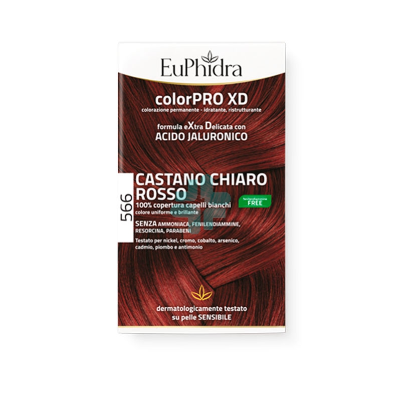 EuPhidra Linea Capelli Colorpro XD colorazione Castano Chiaro Rosso 566