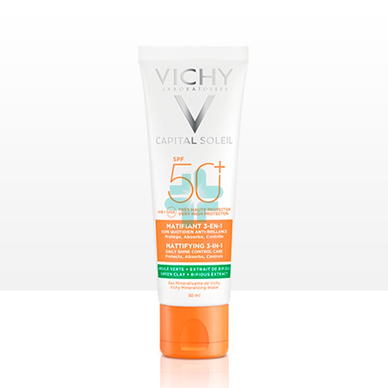 Vichy Linea Capital Soleil Trattamento Opacizzante 3 in 1 Effetto MAT SPF 50+